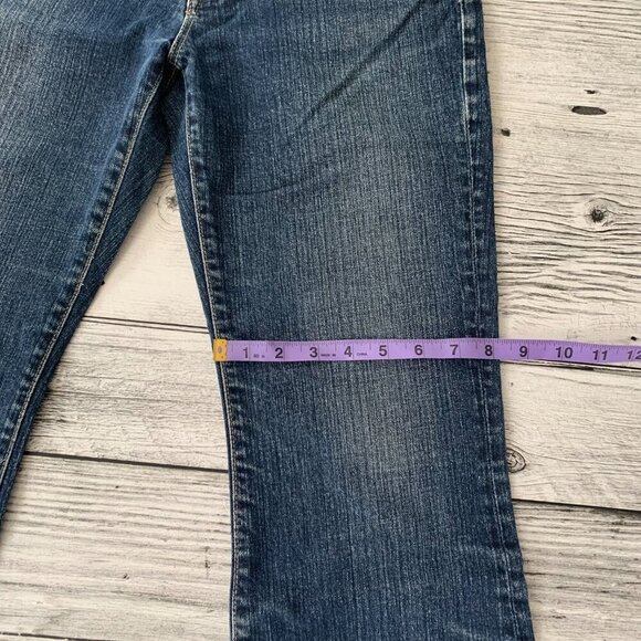 Gap Vintage Y2K Low Rise Dark Wash Denim Flare Jeans - Picture 14 of 16